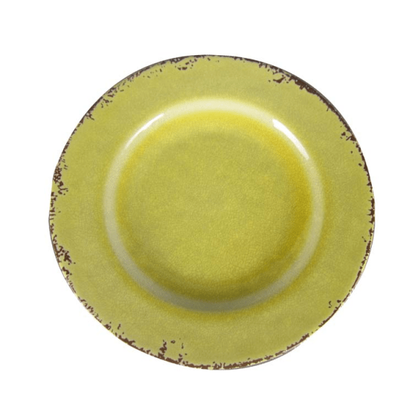 yellow melamine plate